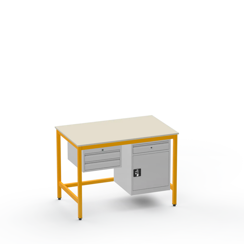 Electronics ESD Workbench | Anti-Static Worktop | 2 Drawers & Cupboard With Drawer