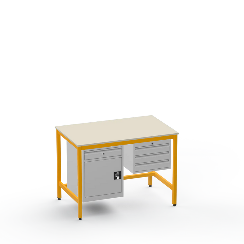 Electronics ESD Workbench | Anti-Static Worktop | Cupboard With Drawer & 3 Drawers
