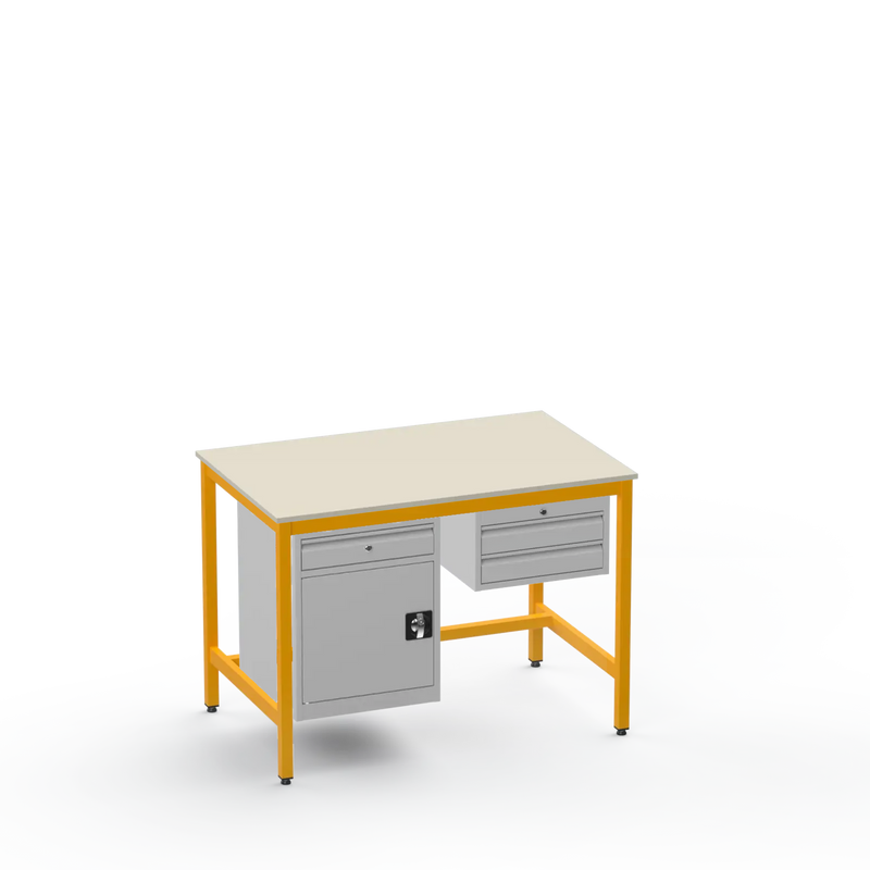 Electronics ESD Workbench | Anti-Static Worktop | Cupboard With Drawer & 2 Drawers