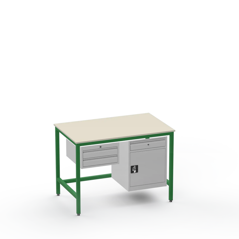 Electronics ESD Workbench | Anti-Static Worktop | 2 Drawers & Cupboard With Drawer