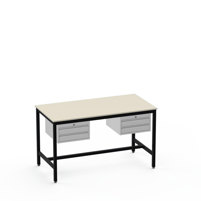 Electronics ESD Workbench | Anti-Static Worktop | Twin 2-Drawer Units