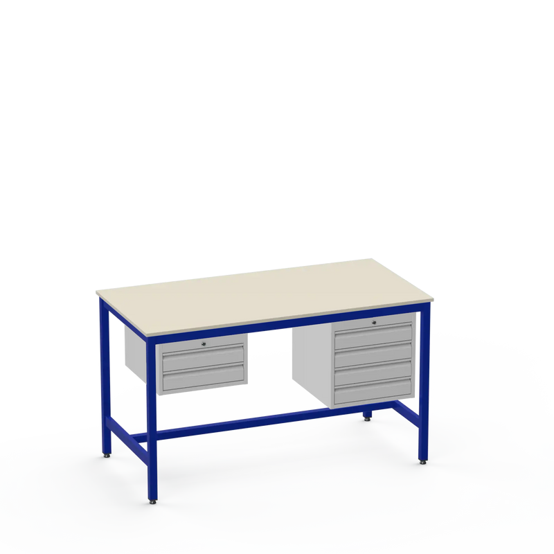 Electronics ESD Workbench | Anti-Static Worktop | 2 Drawers & 4 Drawers