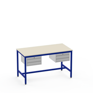 Electronics ESD Workbench | Anti-Static Worktop | Twin 2-Drawer Units