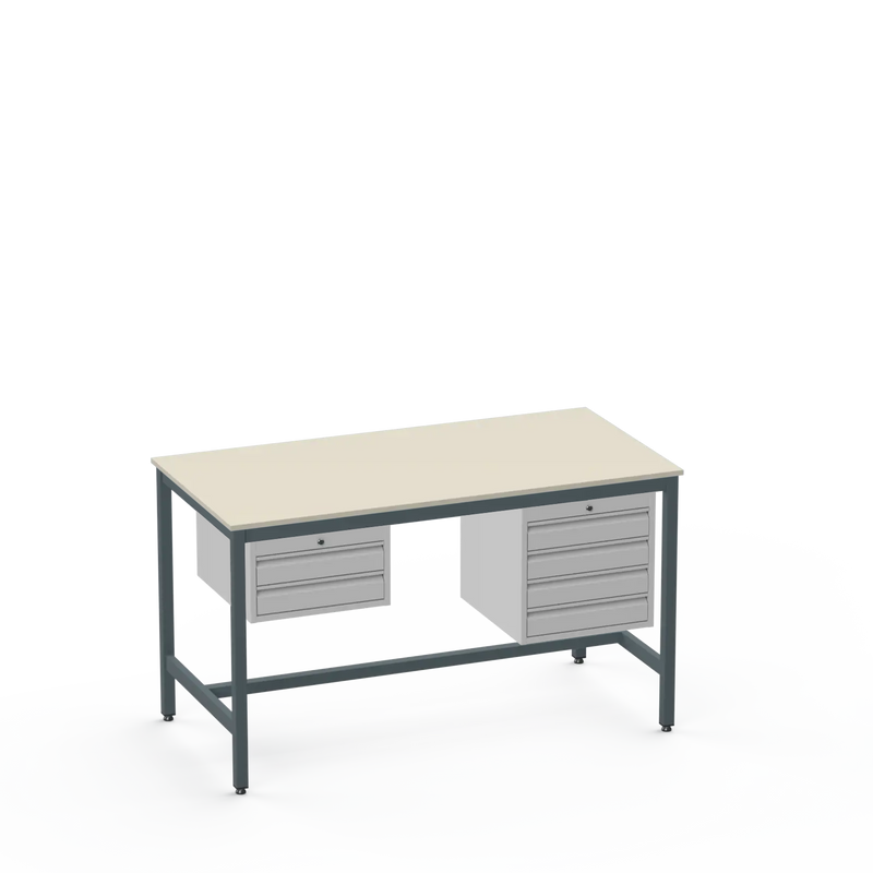 Electronics ESD Workbench | Anti-Static Worktop | 2 Drawers & 4 Drawers