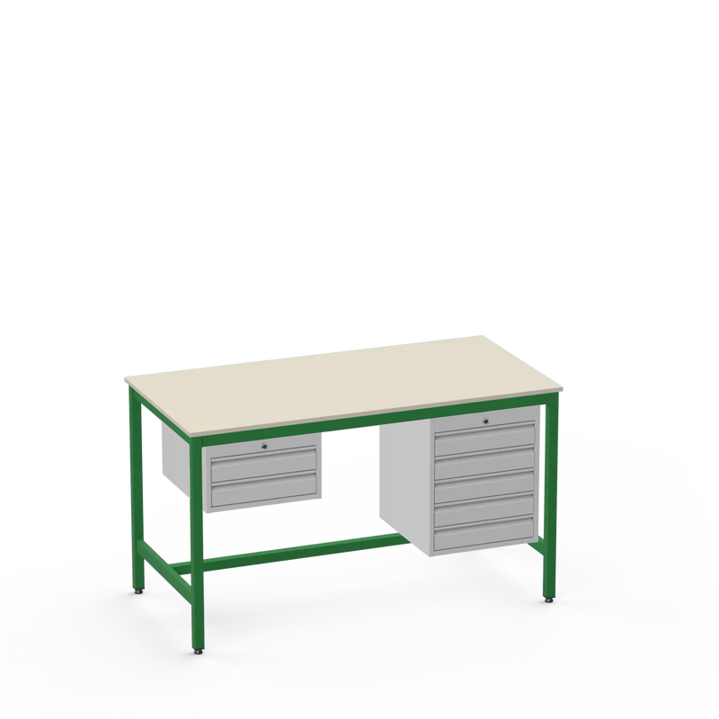 Electronics ESD Workbench | Anti-Static Worktop | 2 Drawers & 5 Drawers