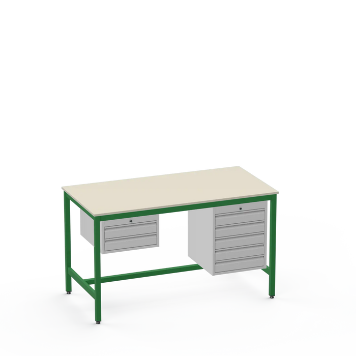 Electronics ESD Workbench | Anti-Static Worktop | 2 Drawers & 5 Drawers