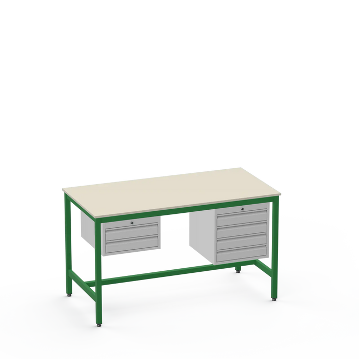 Electronics ESD Workbench | Anti-Static Worktop | 2 Drawers & 4 Drawers