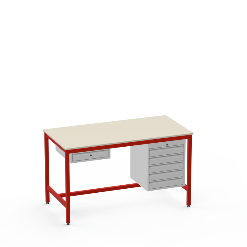 ESD Workbench | Anti-Static Worktop | 1 Drawer & 5 Drawers