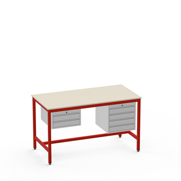 Electronics ESD Workbench | Anti-Static Worktop | 2 Drawers & 4 Drawers