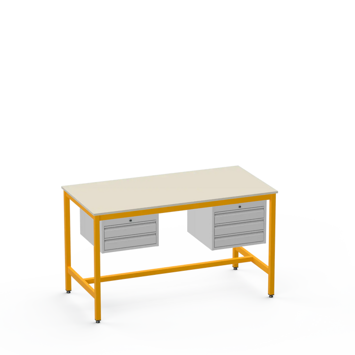 Electronics ESD Workbench | Anti-Static Worktop | 2 Drawers & 3 Drawers