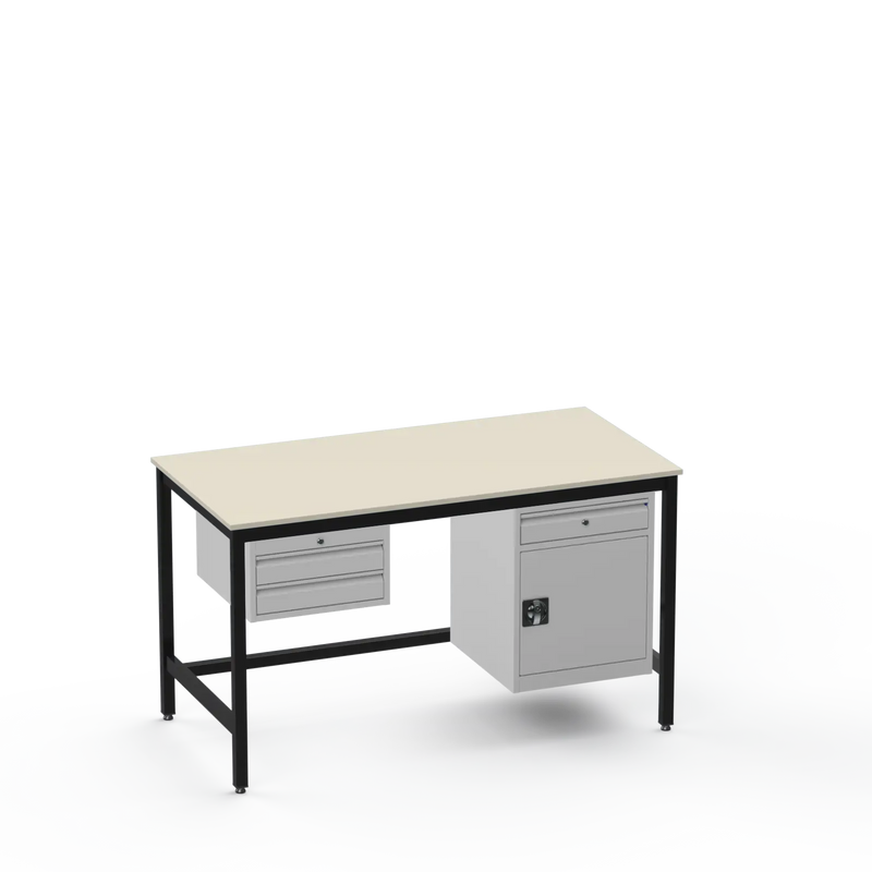 Electronics ESD Workbench | Anti-Static Worktop | 2 Drawers & Cupboard With Drawer