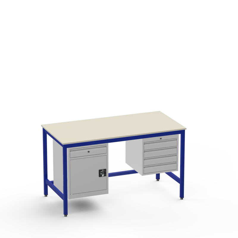 Electronics ESD Workbench | Anti-Static Worktop | Cupboard With Drawer & 4 Drawers