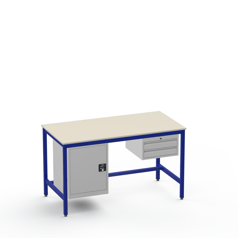 Electronics ESD Workbench | Anti-Static Worktop | Cupboard & 2 Drawers