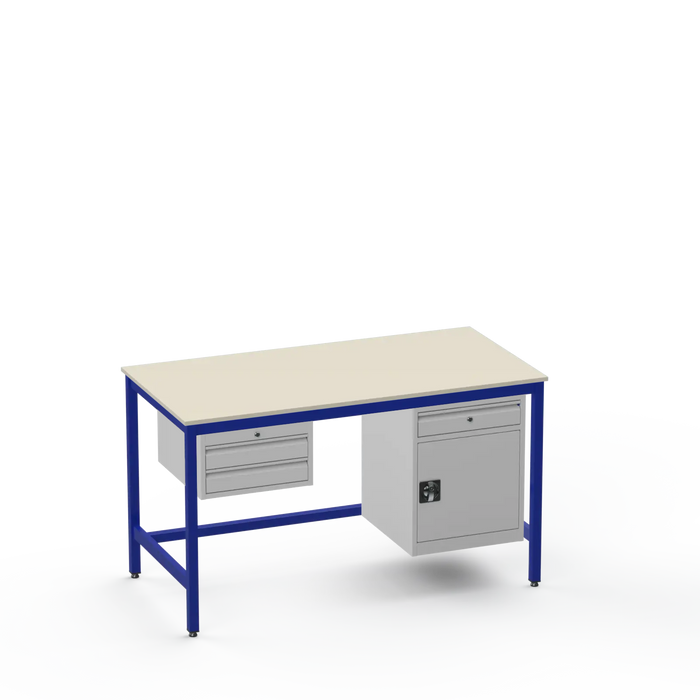 Electronics ESD Workbench | Anti-Static Worktop | 2 Drawers & Cupboard With Drawer