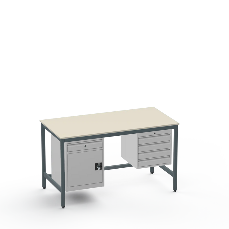 Electronics ESD Workbench | Anti-Static Worktop | Cupboard With Drawer & 4 Drawers