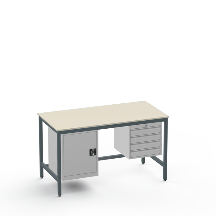 Electronics ESD Workbench | Anti-Static Worktop | Cupboard & 4 Drawers