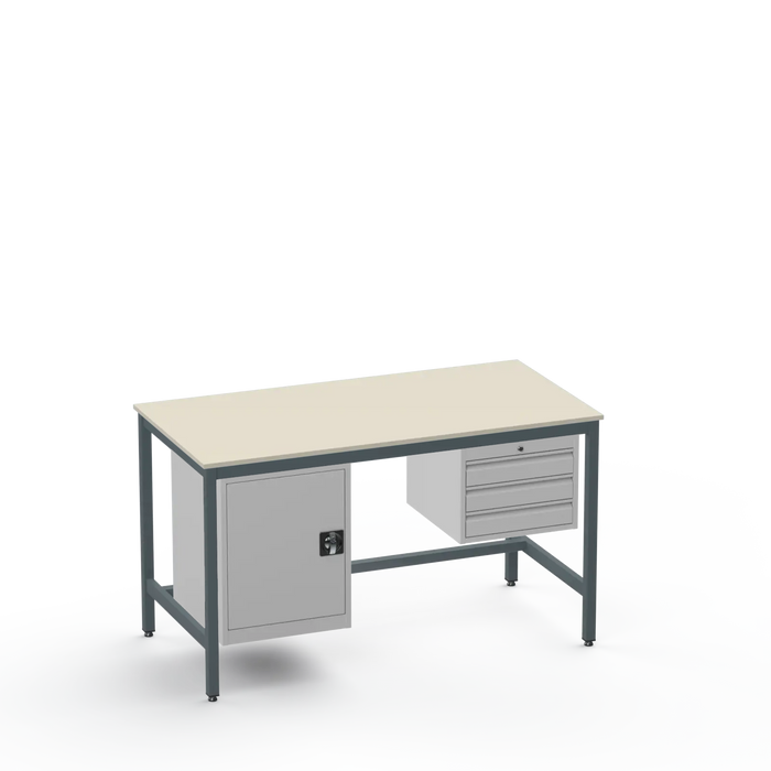 Electronics ESD Workbench | Anti-Static Worktop | Cupboard & 3 Drawers