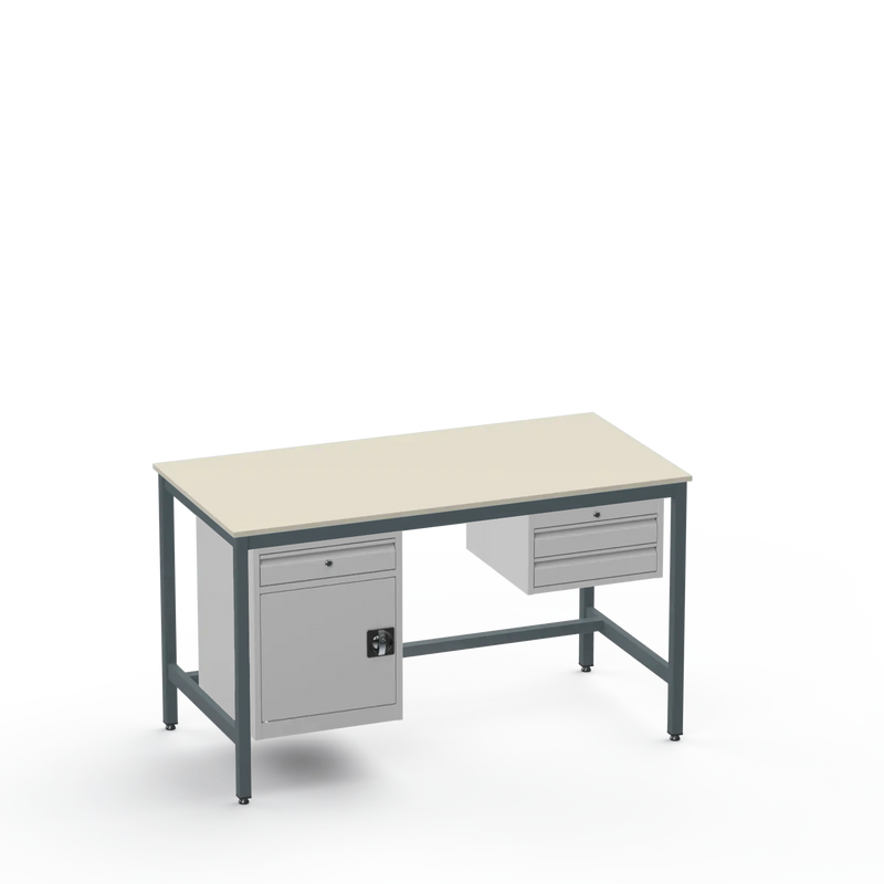 Electronics ESD Workbench | Anti-Static Worktop | Cupboard With Drawer & 2 Drawers