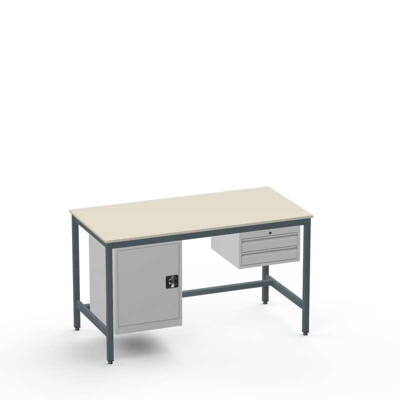 Electronics ESD Workbench | Anti-Static Worktop | Cupboard & 2 Drawers