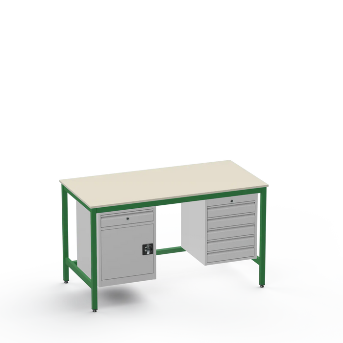 Electronics ESD Workbench | Anti-Static Worktop | Cupboard With Drawer & 5 Drawers