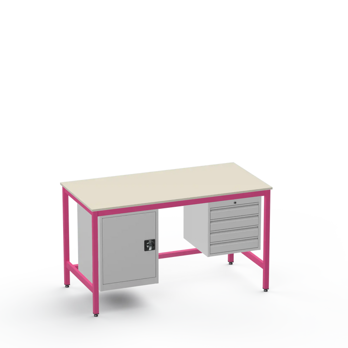 Electronics ESD Workbench | Anti-Static Worktop | Cupboard & 4 Drawers
