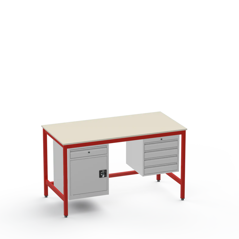 Electronics ESD Workbench | Anti-Static Worktop | Cupboard With Drawer & 4 Drawers