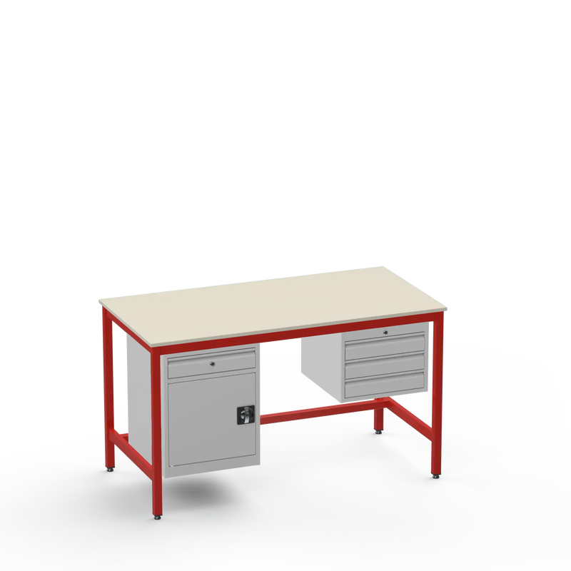 Electronics ESD Workbench | Anti-Static Worktop | Cupboard With Drawer & 3 Drawers