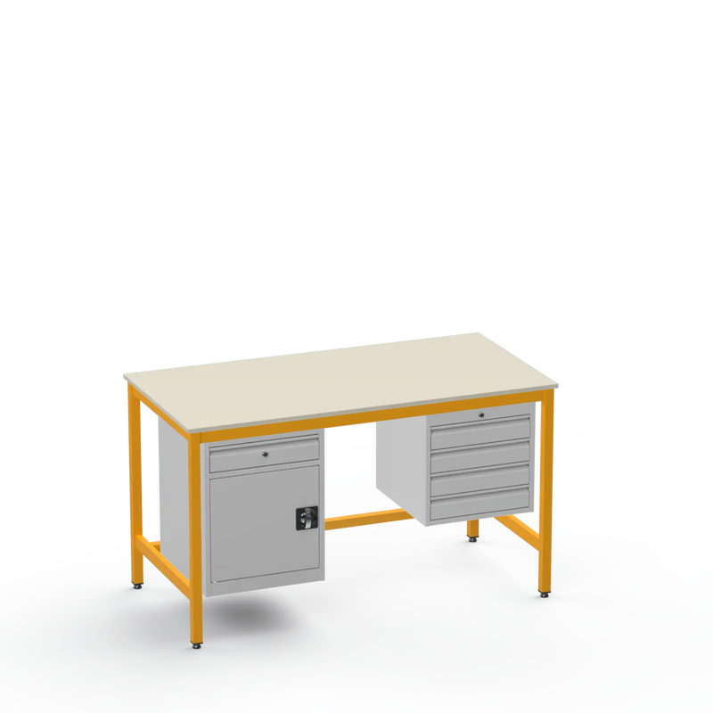 Electronics ESD Workbench | Anti-Static Worktop | Cupboard With Drawer & 4 Drawers