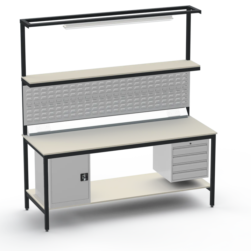 Electronics ESD Workbench | Anti-Static Worktop | Cupboard & 4 Drawers