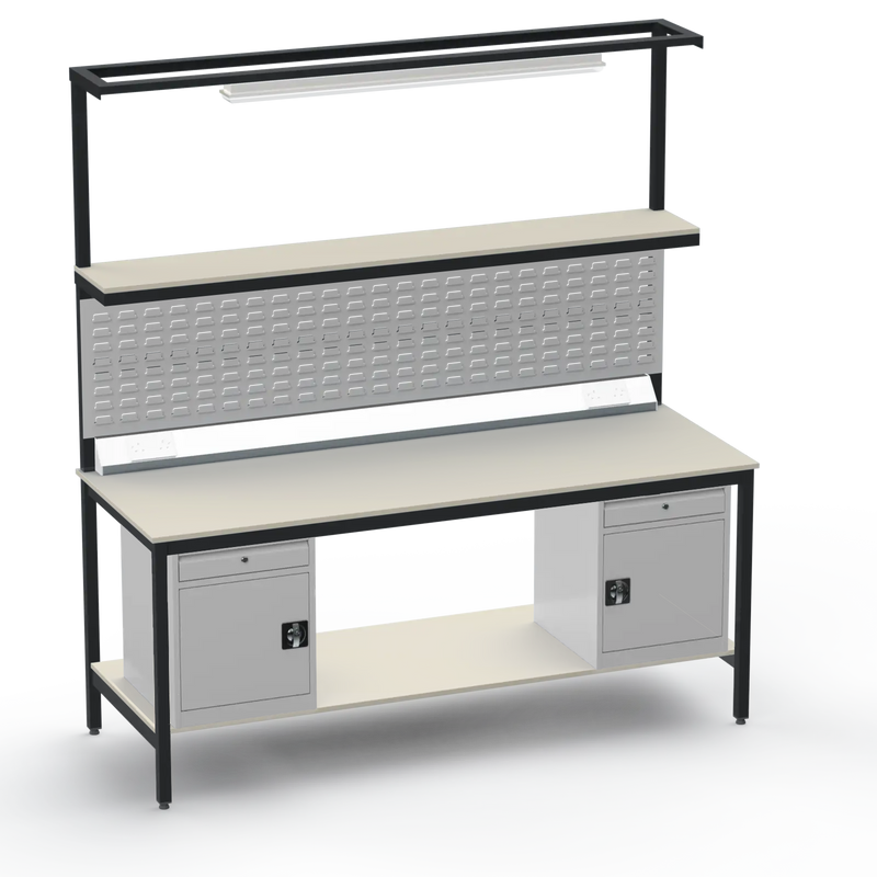 Electronics ESD Workbench | Anti-Static Worktop | Twin Cupboards With Drawer