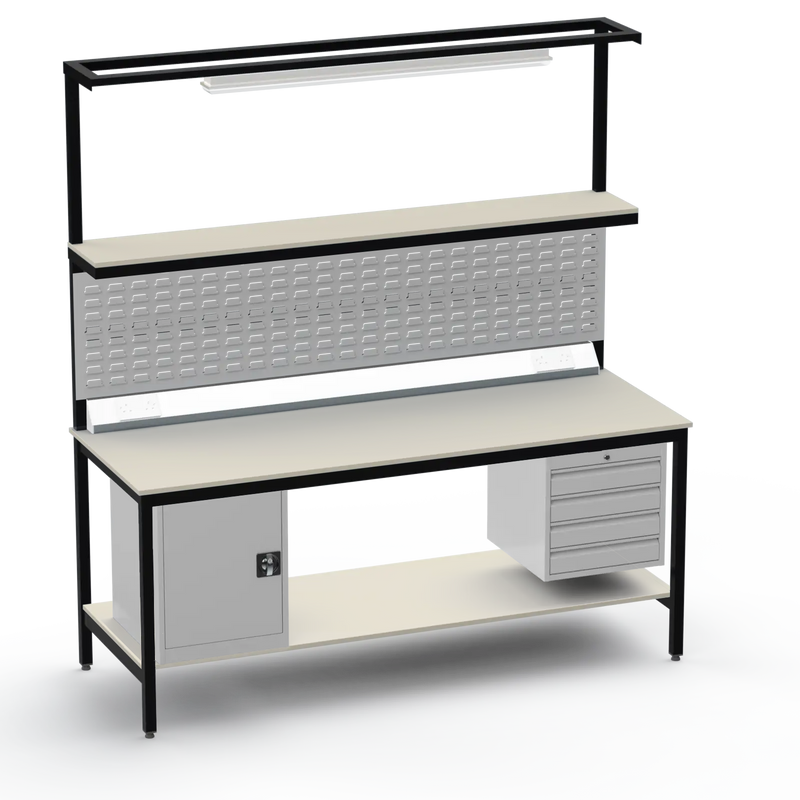 Electronics ESD Workbench | Anti-Static Worktop | Cupboard & 4 Drawers