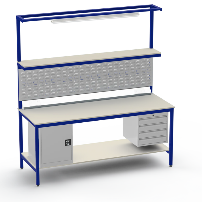 Electronics ESD Workbench | Anti-Static Worktop | Cupboard & 4 Drawers