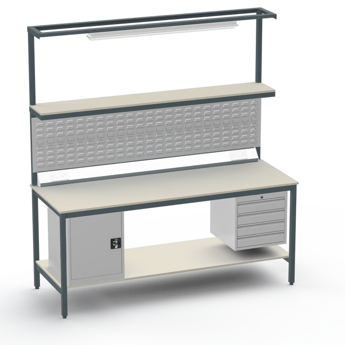 Electronics ESD Workbench | Anti-Static Worktop | Cupboard & 4 Drawers