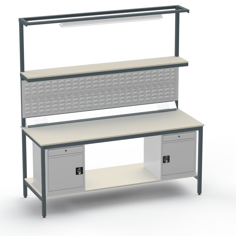 Electronics ESD Workbench | Anti-Static Worktop | Twin Cupboards With Drawer