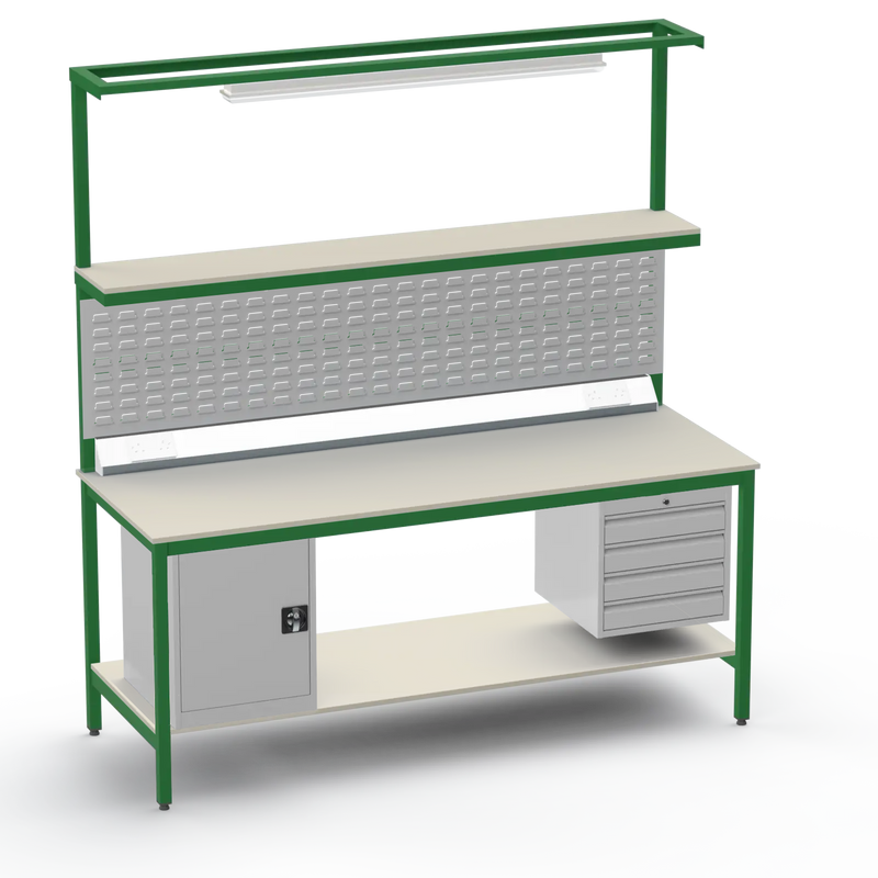 Electronics ESD Workbench | Anti-Static Worktop | Cupboard & 4 Drawers
