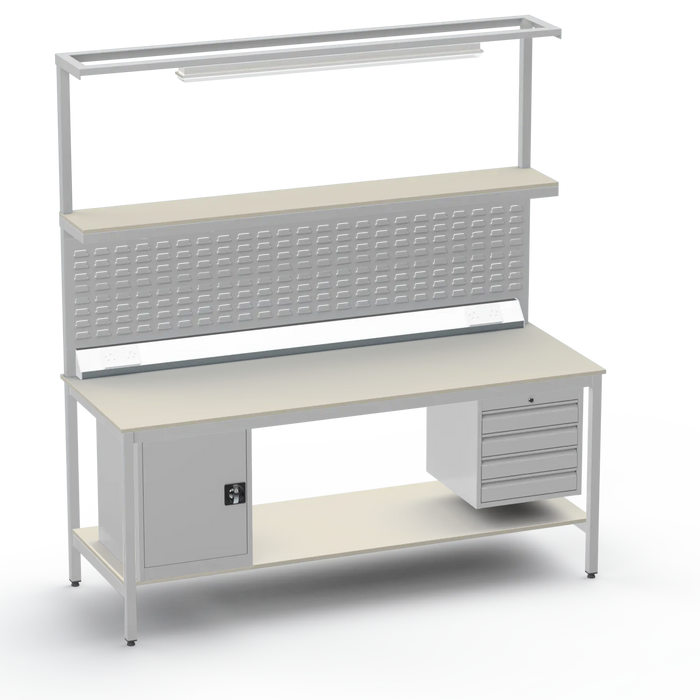 Electronics ESD Workbench | Anti-Static Worktop | Cupboard & 4 Drawers