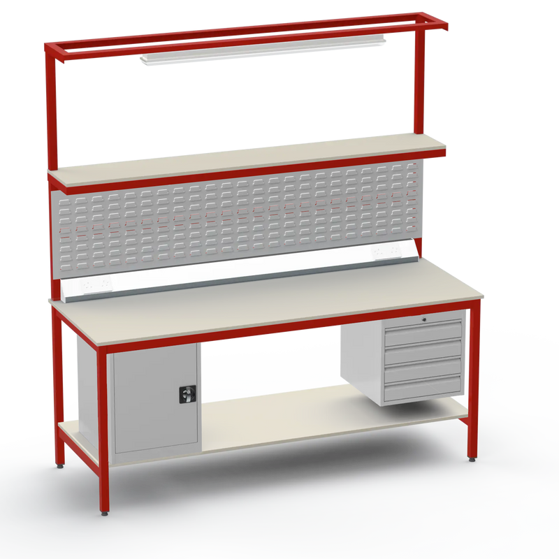 Electronics ESD Workbench | Anti-Static Worktop | Cupboard & 4 Drawers