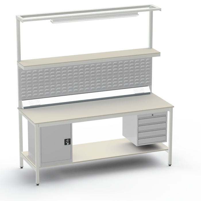 Electronics ESD Workbench | Anti-Static Worktop | Cupboard & 4 Drawers