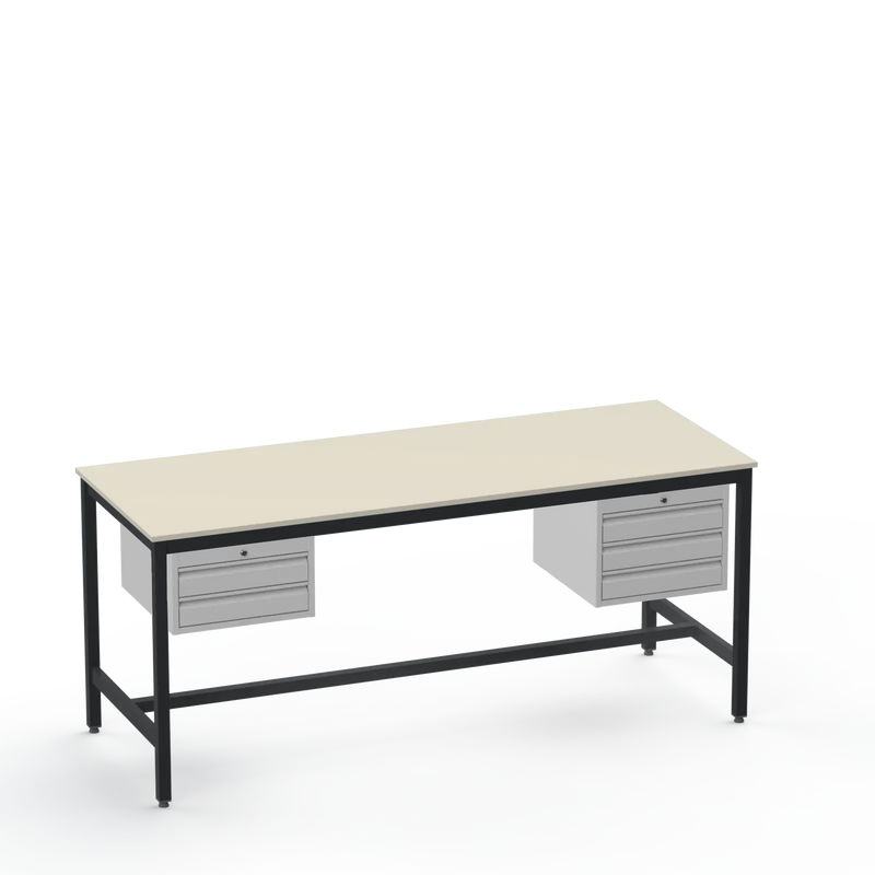 Electronics ESD Workbench | Anti-Static Worktop | 2 Drawers & 3 Drawers