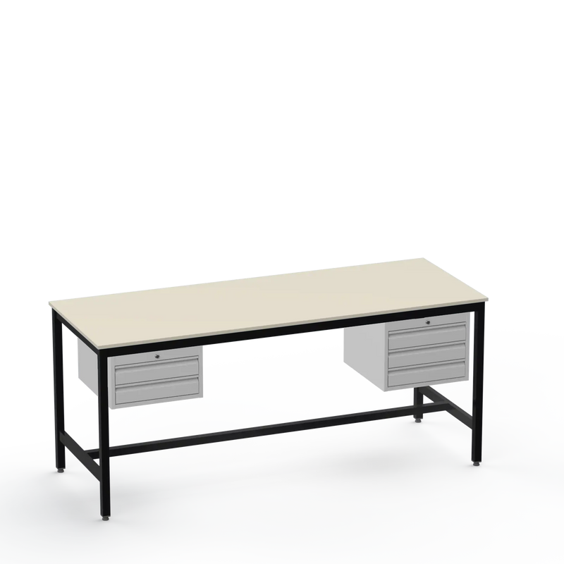 Electronics ESD Workbench | Anti-Static Worktop | 2 Drawers & 3 Drawers