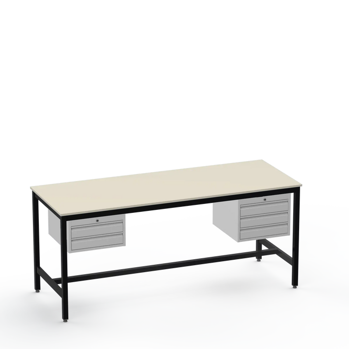 Electronics ESD Workbench | Anti-Static Worktop | 2 Drawers & 3 Drawers