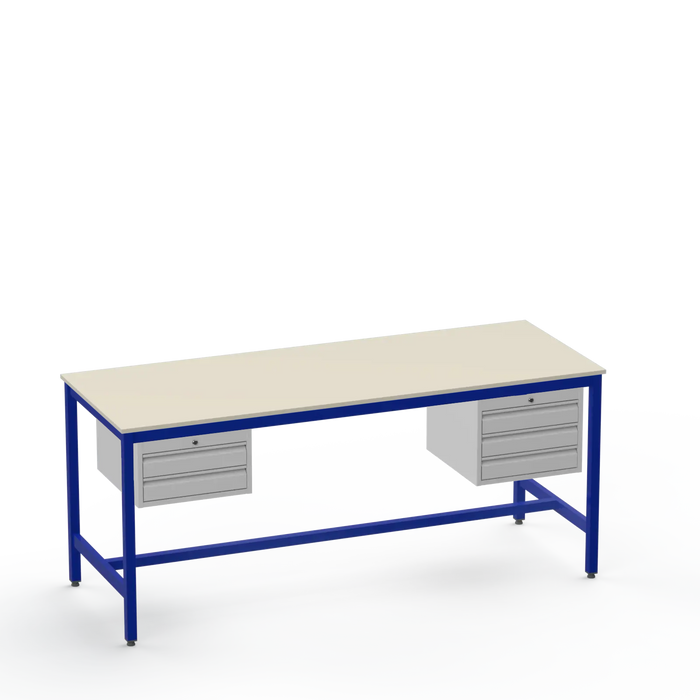 Electronics ESD Workbench | Anti-Static Worktop | 2 Drawers & 3 Drawers