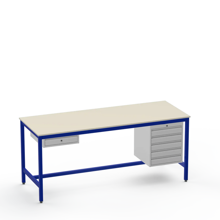 ESD Workbench | Anti-Static Worktop | 1 Drawer & 5 Drawers