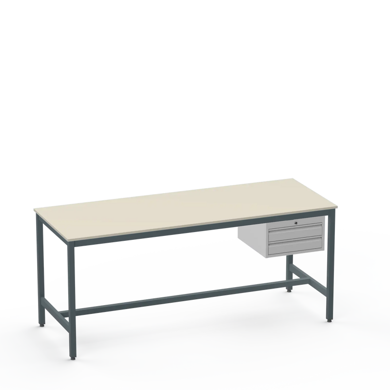 Electronics ESD Workbench | Anti-Static Worktop | 2 Drawers