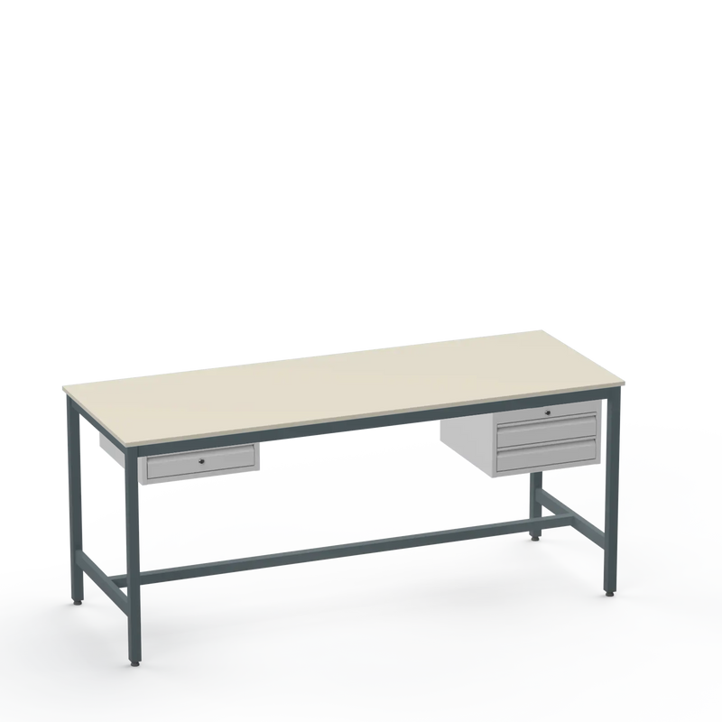 ESD Workbench | Anti-Static Worktop | 1 Drawer & 2 Drawers