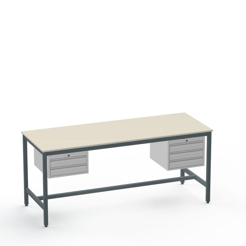 Electronics ESD Workbench | Anti-Static Worktop | 2 Drawers & 3 Drawers