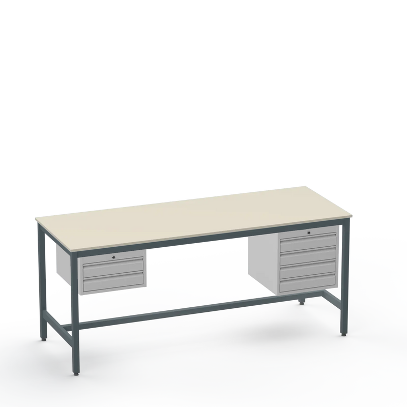 Electronics ESD Workbench | Anti-Static Worktop | 2 Drawers & 4 Drawers