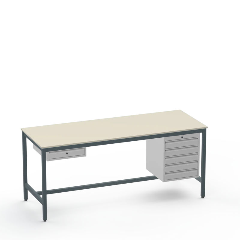 ESD Workbench | Anti-Static Worktop | 1 Drawer & 5 Drawers