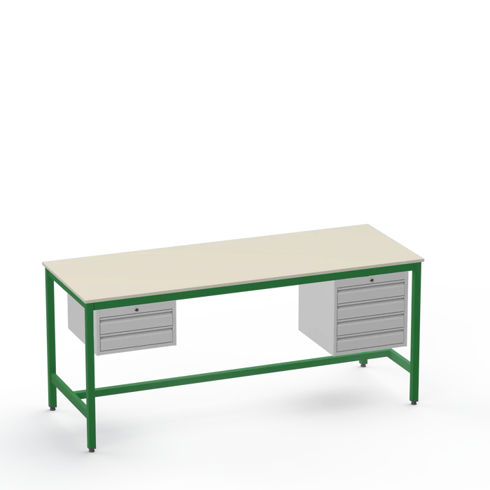 Electronics ESD Workbench | Anti-Static Worktop | 2 Drawers & 4 Drawers