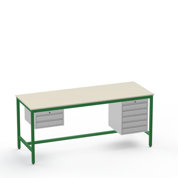 Electronics ESD Workbench | Anti-Static Worktop | 2 Drawers & 5 Drawers